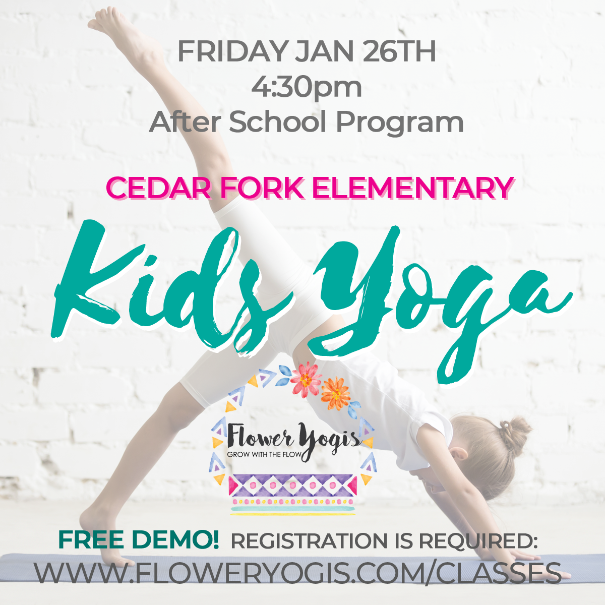 CEDAR FORK ELEMENTARY Kids Yoga Demo